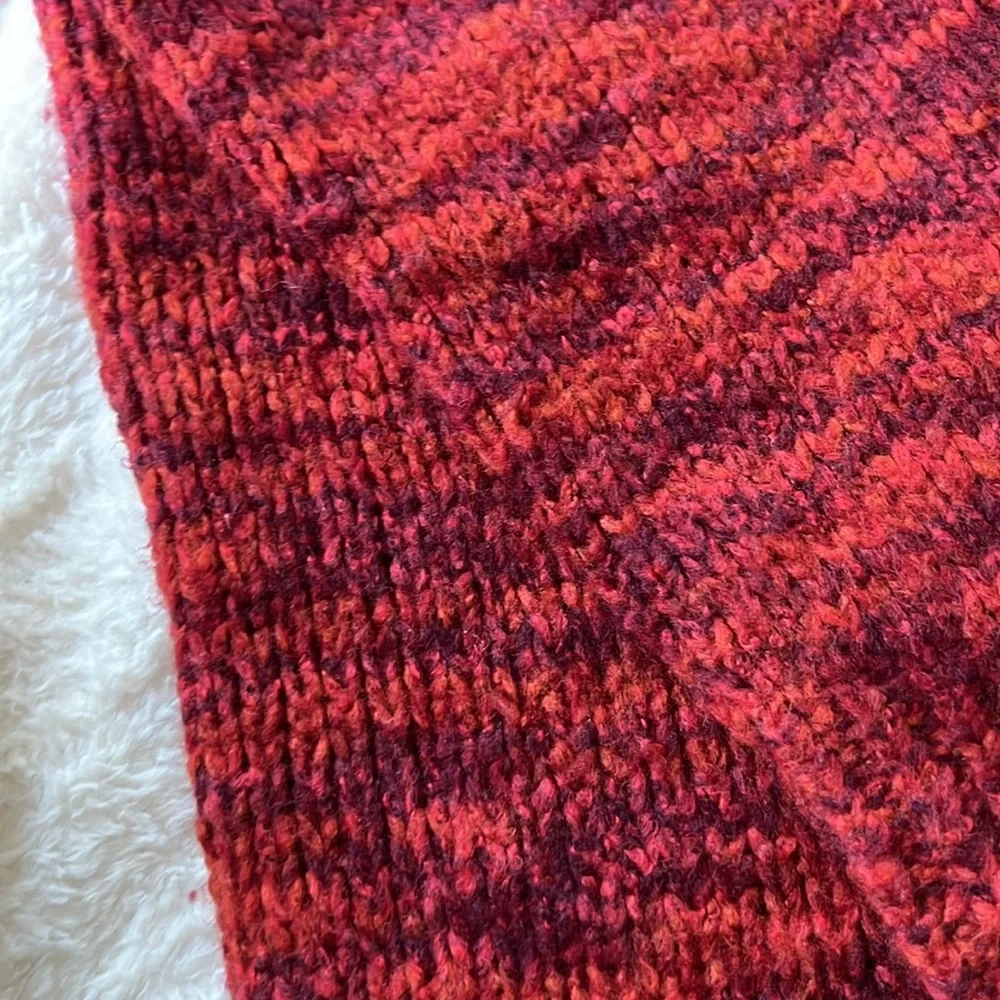 Eileen Fisher Red Wool Silk Sweater Medium - Picture 5 of 6